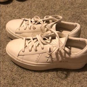 Converse One Star Leather platform shoes